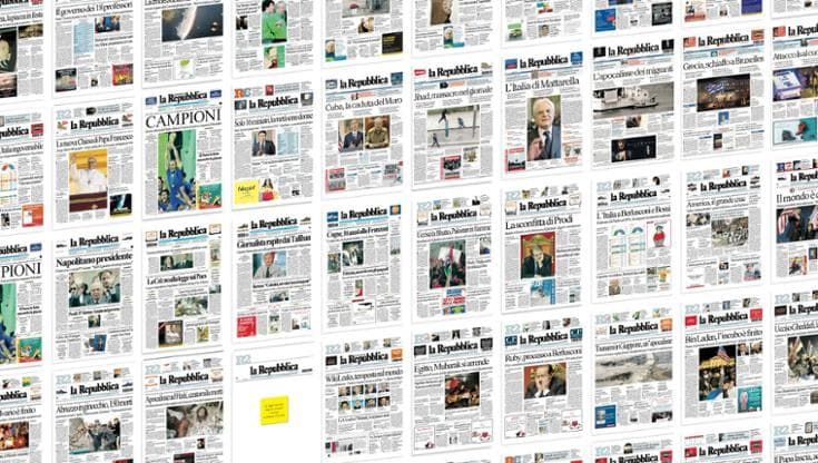 Vota una delle 40 prime pagine di Repubblica scelte tra il 2006 e il 2015