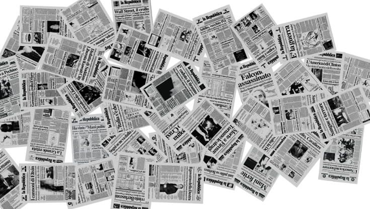 Vota una delle 40 prime pagine di Repubblica scelte tra il 1986 e il 1995