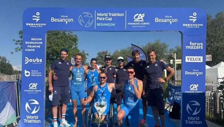 Triathlon, World Para Cup Besançon: 1 oro e 2 argenti per l'Italia