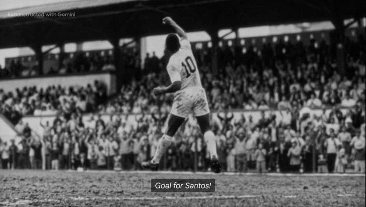 L'IA di Google ha ricostruito lo straordinario gol perduto di Pelé
