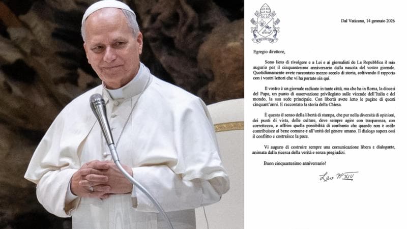 La lettera del Papa per i 50 anni di Repubblica: “Continuate a cercare la verità”