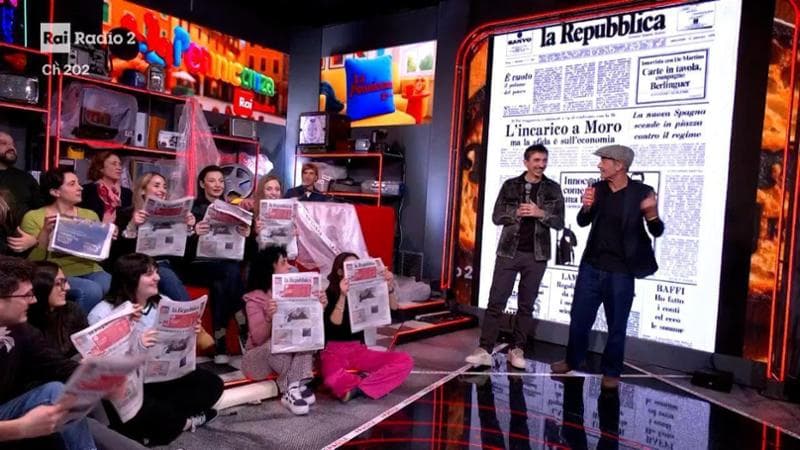 Repubblica compie 50 anni, gli auguri di Fiorello e Meloni