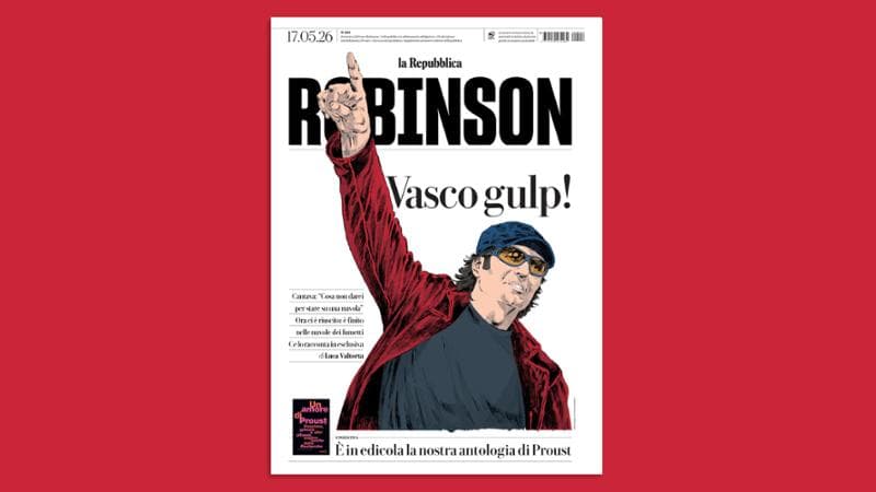 “Voglio una vita disegnata”: Vasco Rossi a fumetti 

in esclusiva su Robinson da domani in edicola