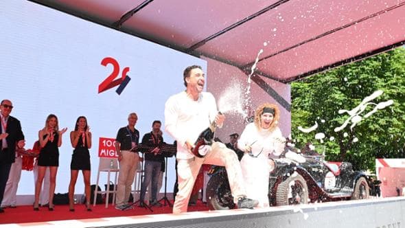 1000 Miglia 2026, vincono Juan e Margarita Tonconogy su Alfa Romeo 6C 1750 GS Spider Zagato del 1931