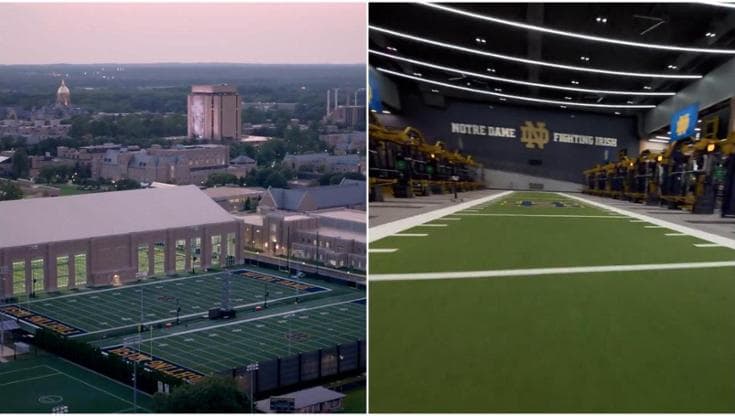 La nuova casa del football dell'Università di Notre Dame: auditorium, body scanner, realtà aumentata