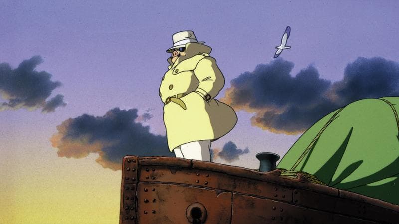 una scena di Porco Rosso, il film di Miyazaki del 1992 con il personaggio chiamato Marco Pagot. Photo 12 / Alamy/ipa